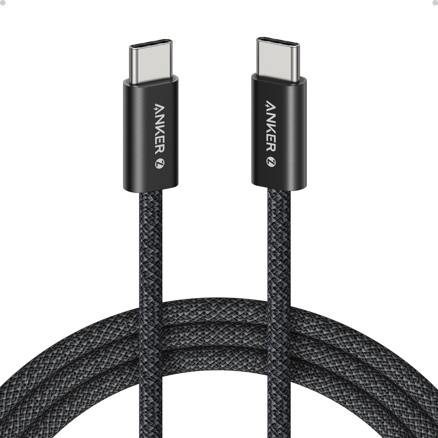 Anker Zolo USB-C to USB-C Braided Fast Charging Cable A8060H12 (240W, Black)