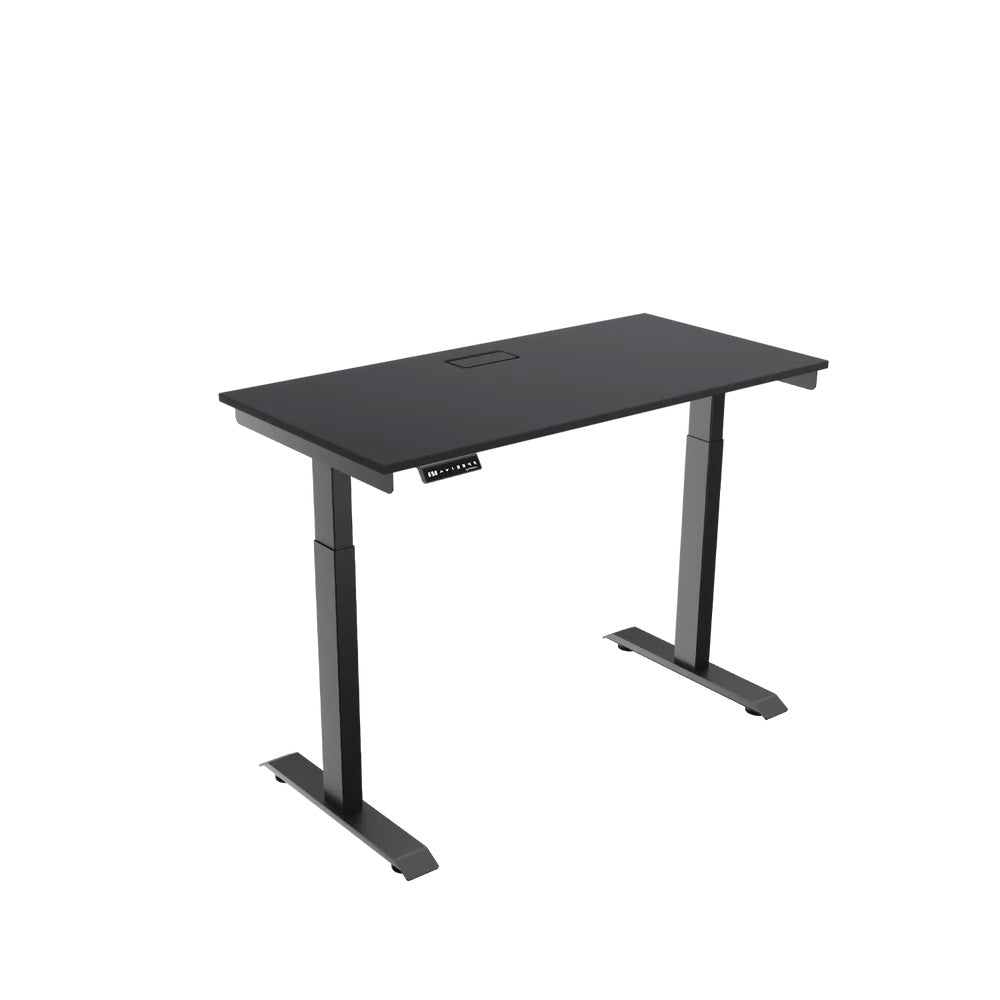 Omnidesk Classic Compact Standing Desk (Black, Straight Edge, Compact Small, 122 x 60cm)