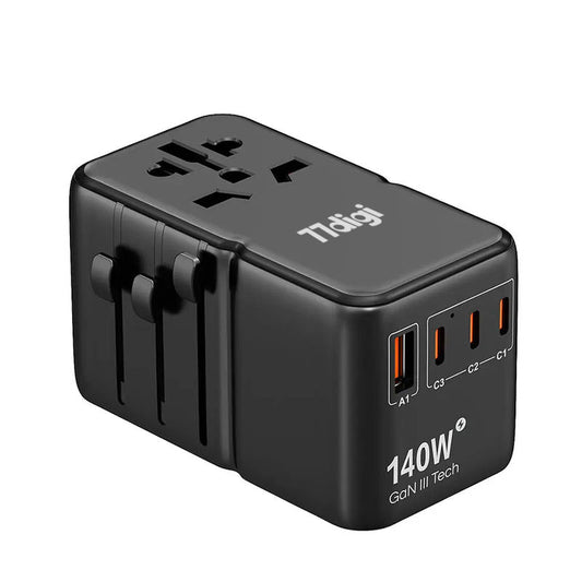 77digi WorldWide Adapter PD 140W WWA140 (3 USB C, 1 USB A)
