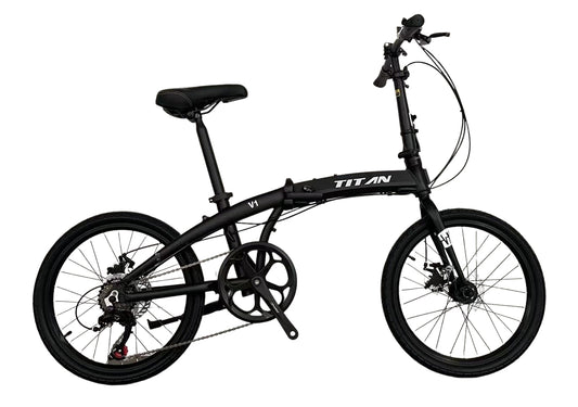 Titan V1 Folding Bike 7 Speed (Black)