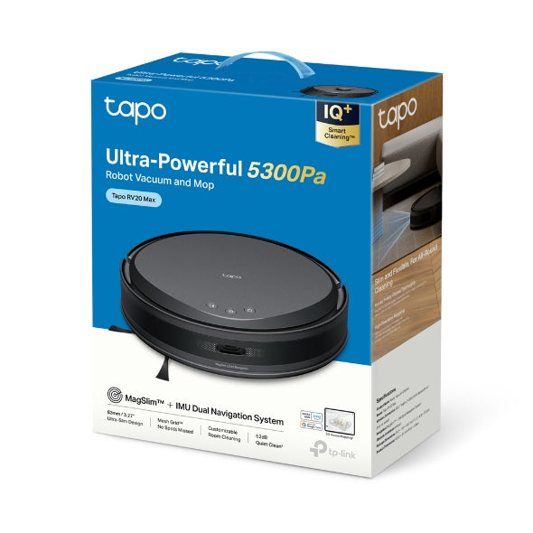 TP-LINK Tapo RV20 Max (5300Pa Suction MagSlim™ LiDAR Navigation Robot Vacuum and Mop)