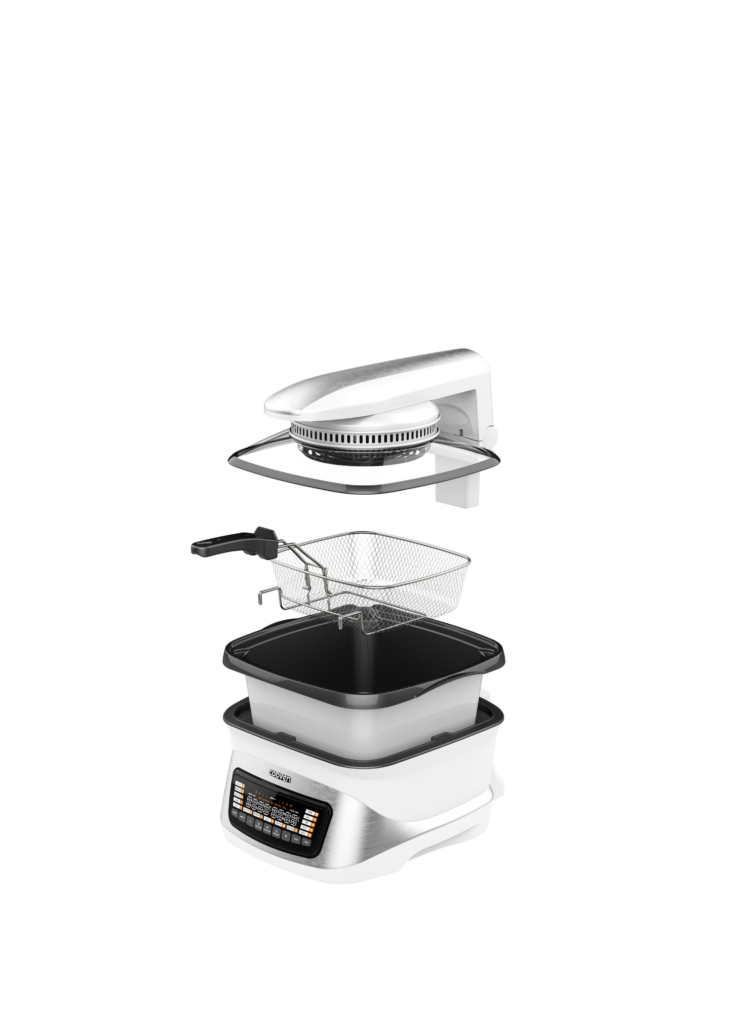 Cooven Food Engine + Grill Pot Bundle (White)