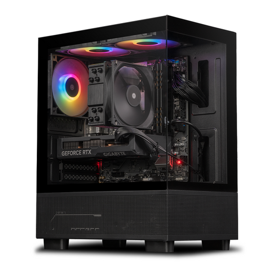 AFTERSHOCK Rapid Gaming PC (Intel Core i5, RTX 4060 Ti, Tempered Glass Panel)