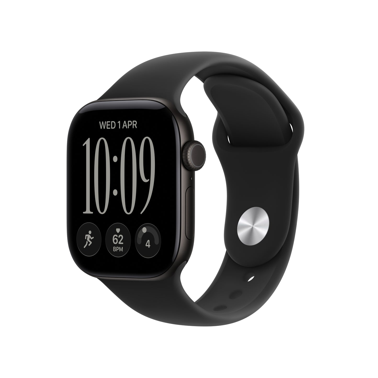 Apple Watch Series 12, 42mm (GPS, Black Aluminium Case with Black Sport Band)