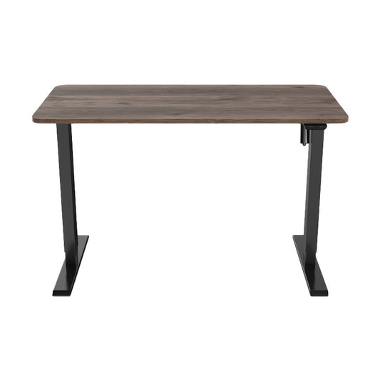 Omnidesk Essential Electric Height-Adjustable Desk (Oak Table Top with Black Legs)
