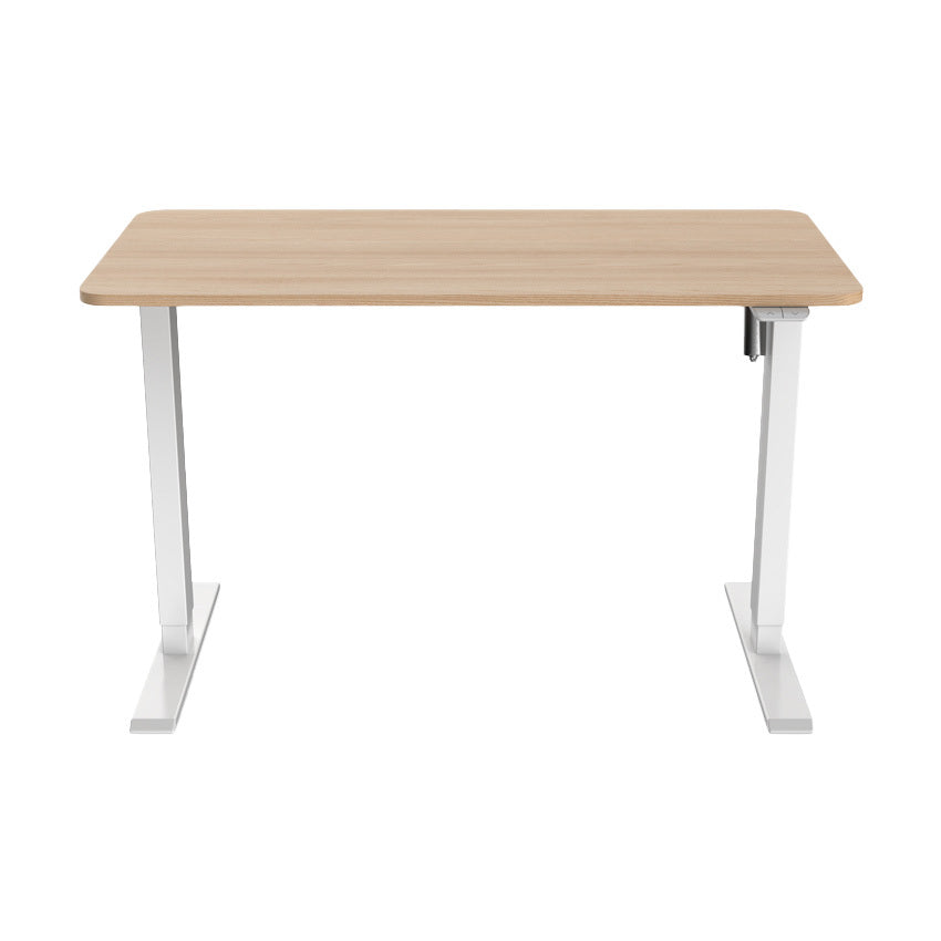 Omnidesk Essential Electric Height-Adjustable Desk (Pine Table Top with White Legs)