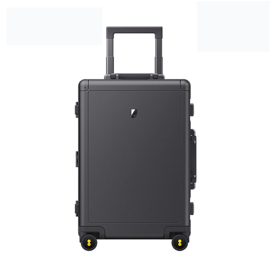 LEVEL8 Gibraltar Aluminum Carry-On Luggage (Black)