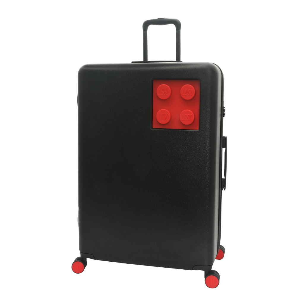 Lego Signature Brick 2x2 Trolley Double Wheels (Large, Black/Bright Red)