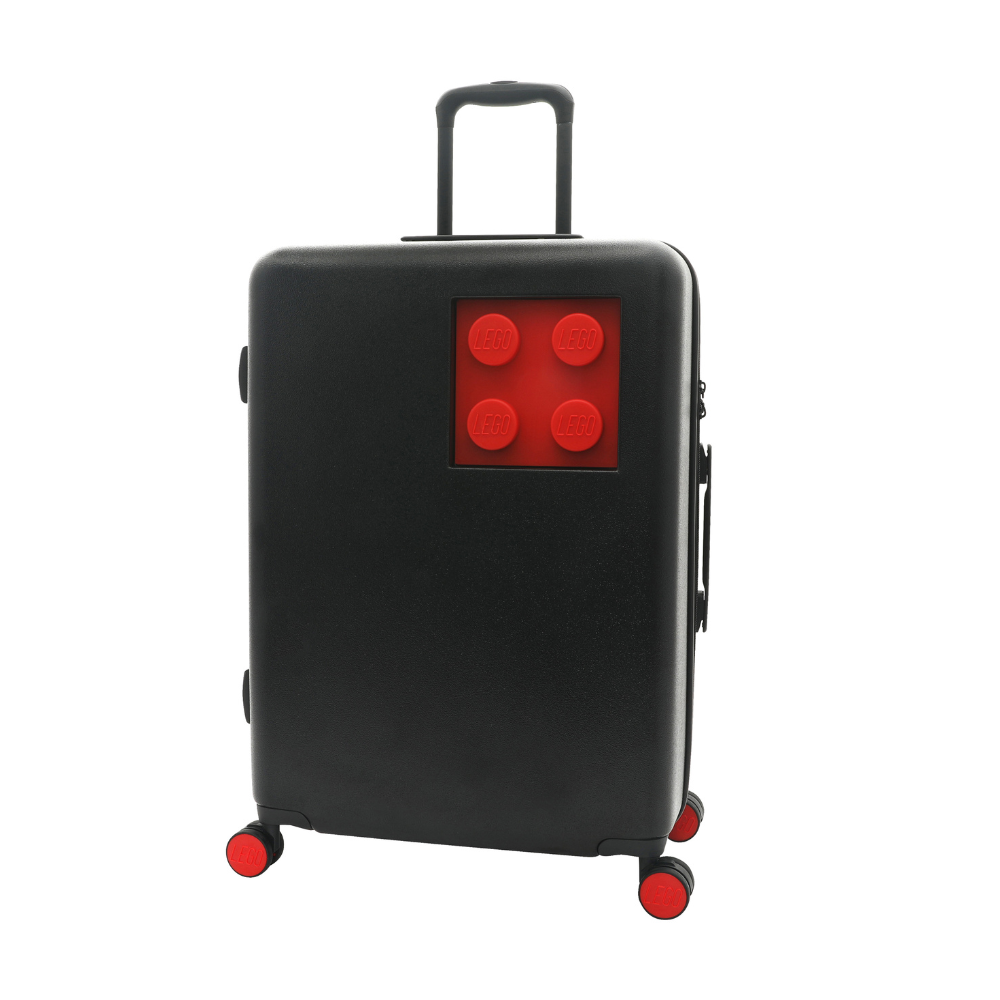 Lego Signature Brick 2x2 Trolley Double Wheels (Medium, Black/Bright Red)