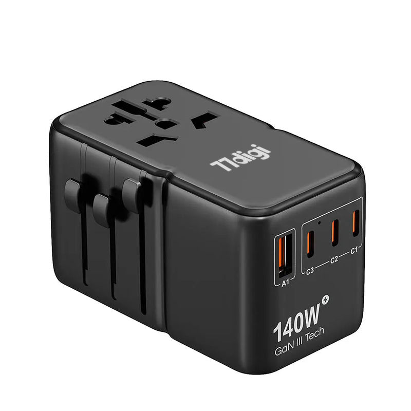 77digi WorldWide Adapter PD 140W WWA140 (3 USB C, 1 USB A)