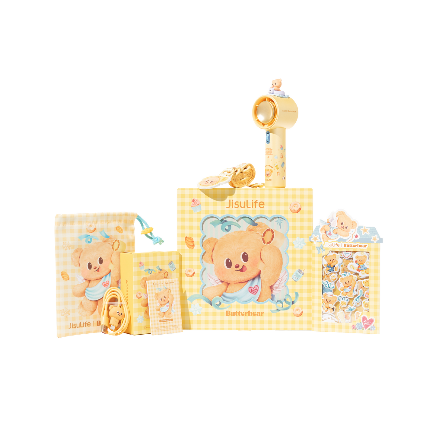 JisuLife Handheld Fan Pro1 Mini Fan – ButterBear Edition (5,000mAh)