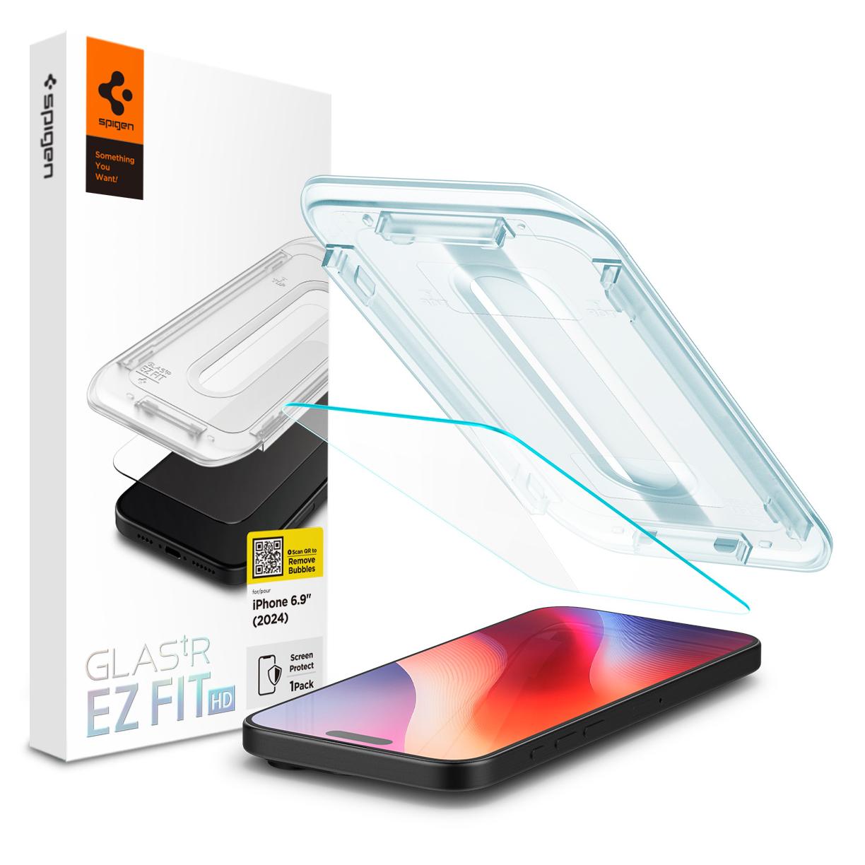 Spigen iPhone 16 Pro Max Tempered Glass EZ Fit AGL07914