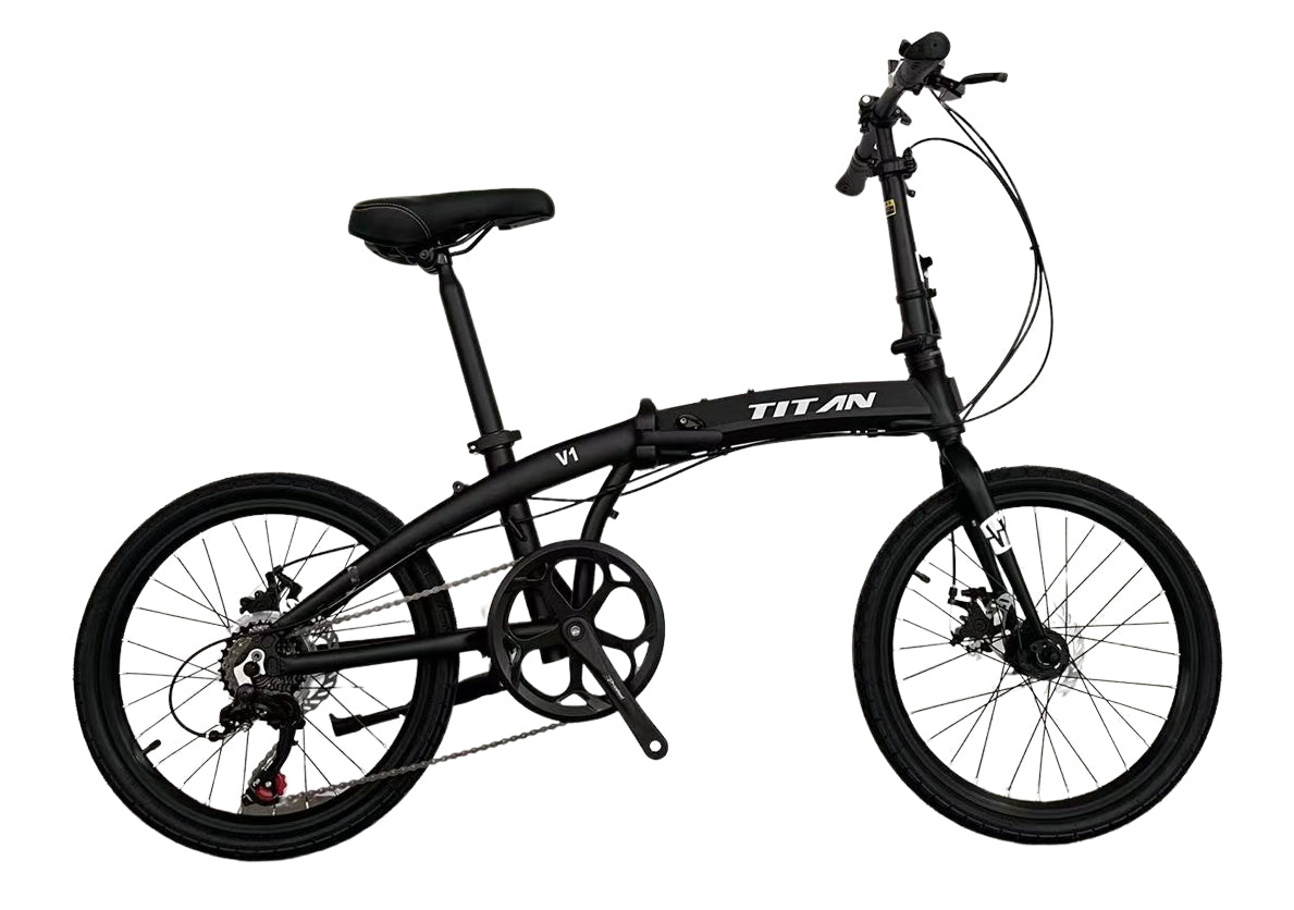 Titan V1 Folding Bike 7 Speed (Black)